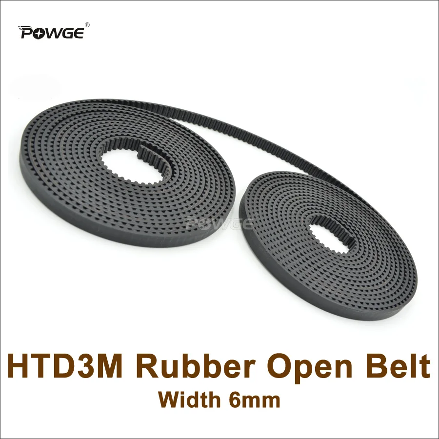 

POWGE 50meters 3M Synchronous Belt Width=6mm HTD 3M Rubber Open Ended Timing Belt 3M-6 For CNC Machine Engraving Machine