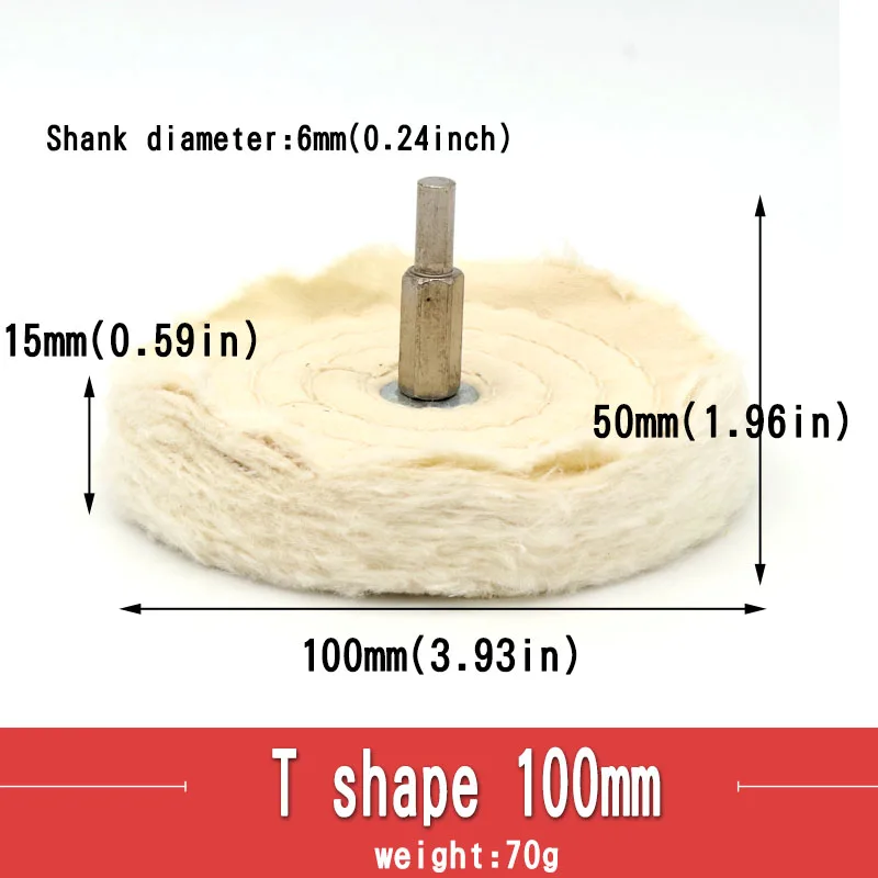 Stücke 6mm Schaft Kegel Pinsel Baumwolle Tuch Polieren Rad Montiert Klappe Für Schmuck Metall Spiegel Polieren Bohrer Dremel Rotary werkzeuge