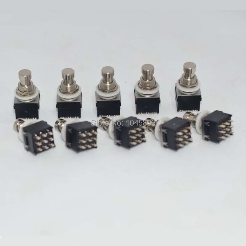 10 x 3PDT 9PIN przełącznik nożny do DIY gitara pedał efektów zestawy, True Bypass akcesoria