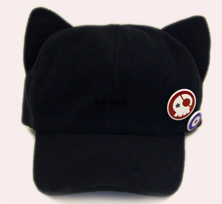 EVA Shikinami Asuka Rangure Cat Ear Polar Fleece Hat Peak Baseball Cap Anime Cosplay Accessories