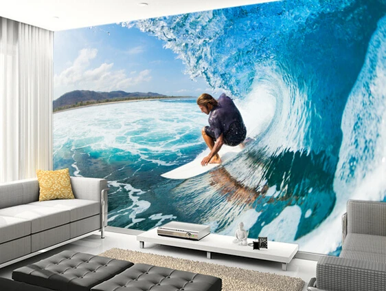 Custom landscape wallpaper,Surfing,3D natural photo murals for the living room bedroom kitchen background wall vinyl wallpaper