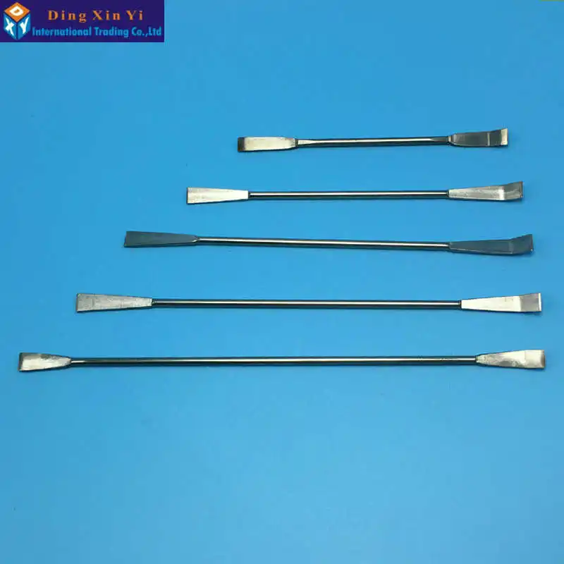 5PCS/lot lab medicinal ladle 12.5/14/16/18/20cm stainless steel Drug scraper double-end medicinal ladle