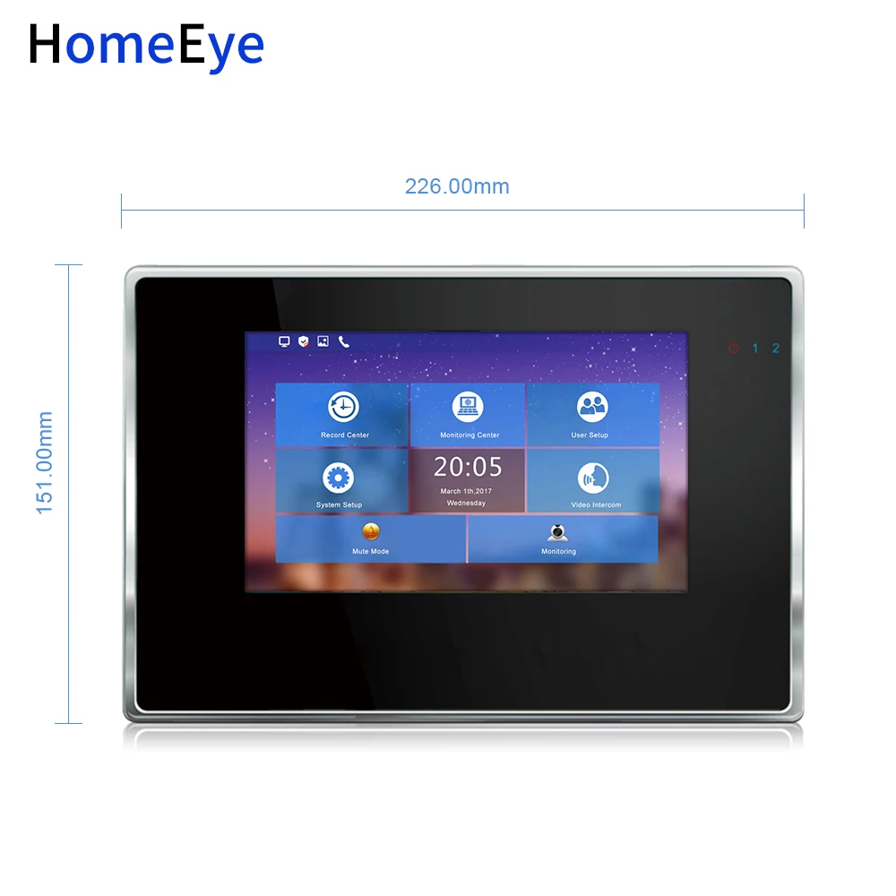 HomeEye 7'' 720P WiFi IP Video Tür Telefon Smart Video Intercom Startseite Access Control System Passwort/RFID Karte + POE Schalter 2 zu 8