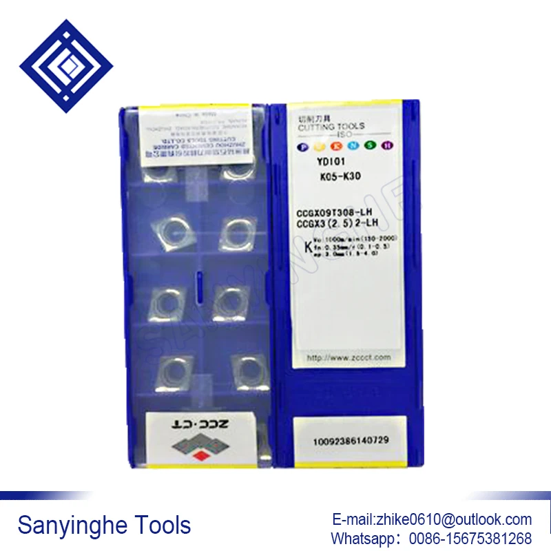 

High quality sanyinghe 10pcs/lots YD101 CCGX09T308-LH / YD101 CCGX09T304 cnc carbide turning inserts