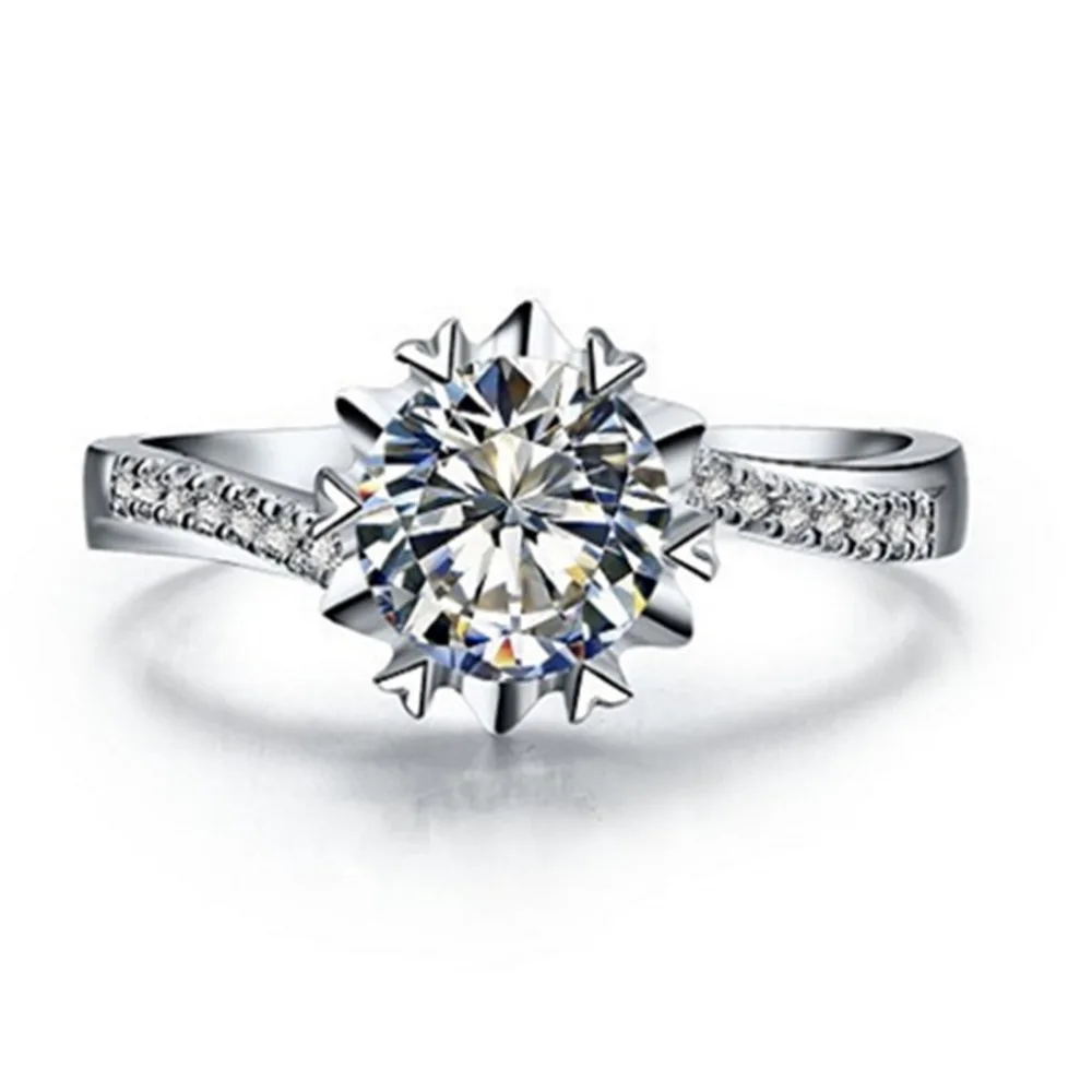 

Кольцо с бриллиантом из натурального муассанита, 0,5ct D, 14 к