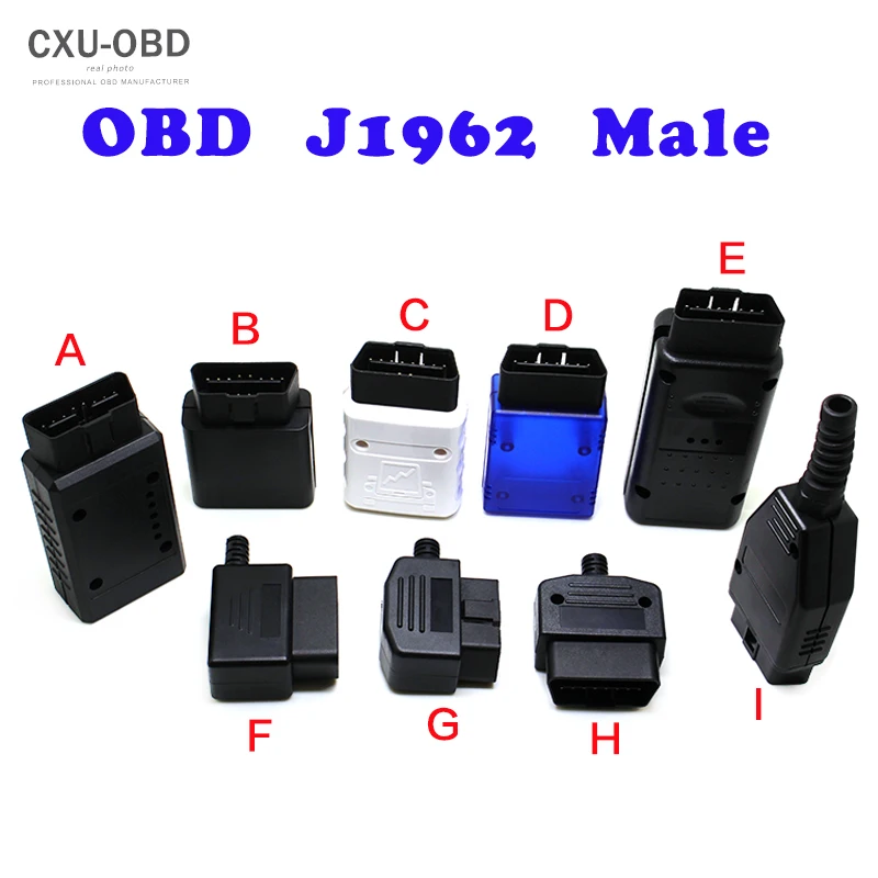 

New OBD2 16Pin Male Connector Plug Adapter OBD OBDII EOBD J1962 OBD2 16Pin Wiring Adapter 16Pin Shell 5Pcs