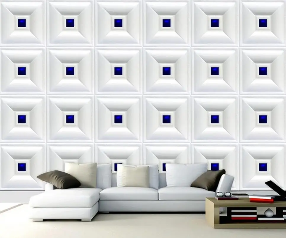 

3d customized wallpaper mural 3d wallpaper Grid TV background wall photo 3d wallpaper room modern wallpaper