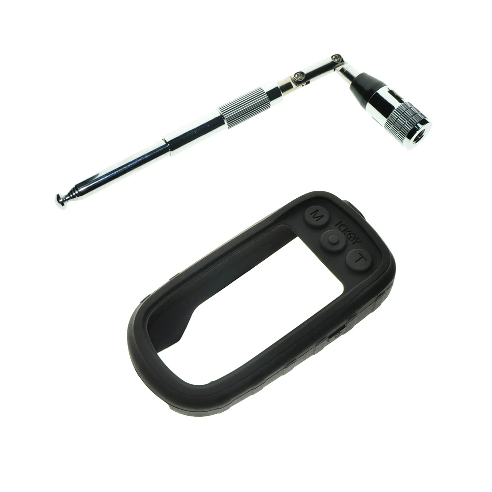 Flexible Extend Foldable Telescopic Antenna + Protect Silicone Rubber Case Cover Skin for Handheld GPS Garmin Alpha 100 Alpah100