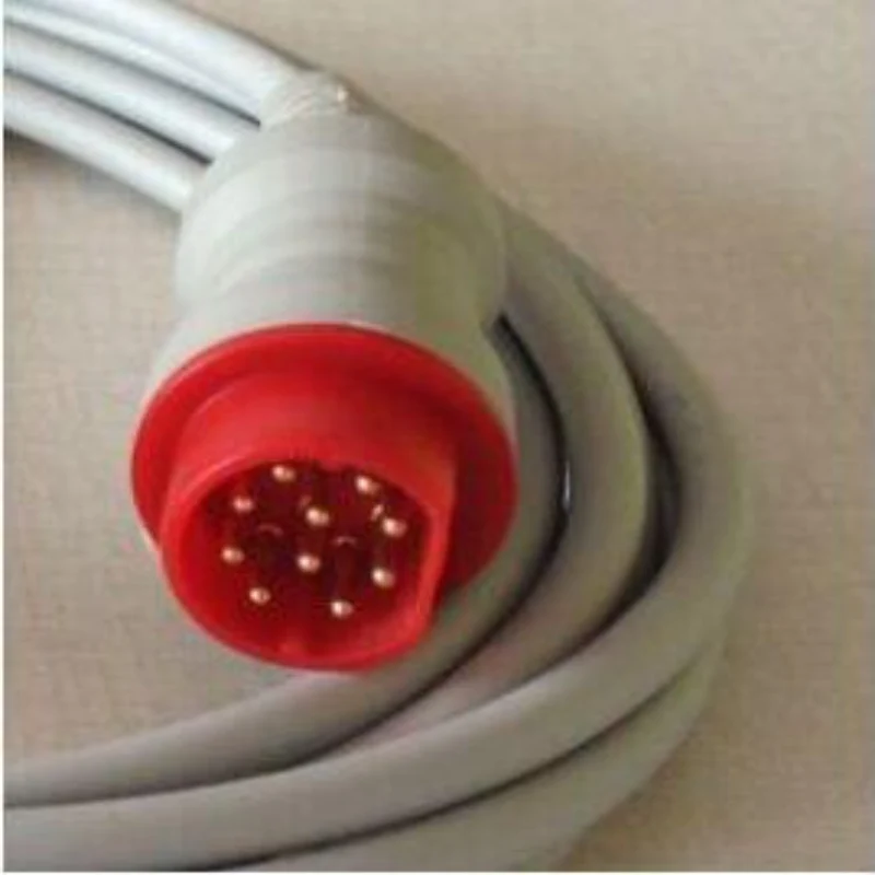 FREE SHIPPING Compatible Fo Drager 8060 to Utah transducer IBP Adapter Cable Red 10pin IBP Cable TPU 3.6M Patient Monitor Cable