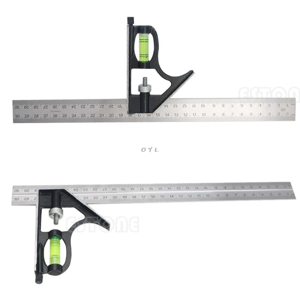 Adjustable Engineers Combination Try Square Set Right Angle Ruler New 300mm(12")