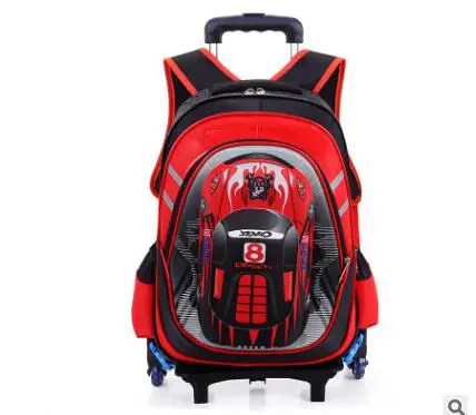 3D School Bags On wheels  School Trolley backpacks wheeled backpack kids School Rolling backpacks for boy Children Travel bags