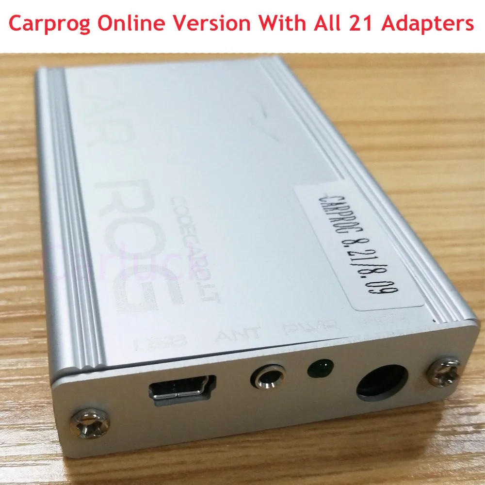 New Arrive CARPROG FULL 8.21 Online Authorization Version with 21 Adapters Airbag Reset Tool Include Free Carprog 10.93 Software