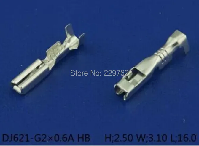 shhworldsea 200PCS car splice wire terminal DJ621-G2*0.6A G77 Crimping terminal auto electrical female  terminal connector