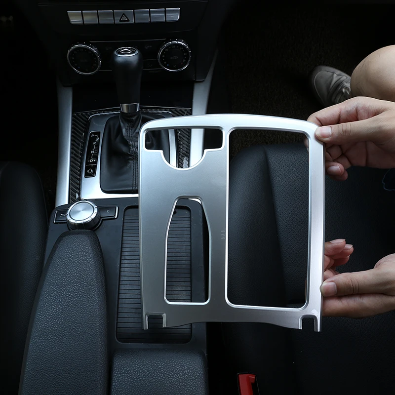 ABS For E Class Coupe C207 W212 2010-2012 LHD RHD Central Console Cup Holder Frame Trim For Mercedes Benz C Class W204 2008-2014