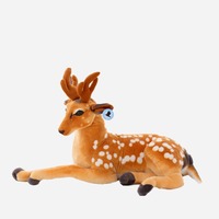 Giant Deer Plush Toy Lifelike Sika Deer Toy Real Life Stuffed  Animals Toys for Children Home Decor