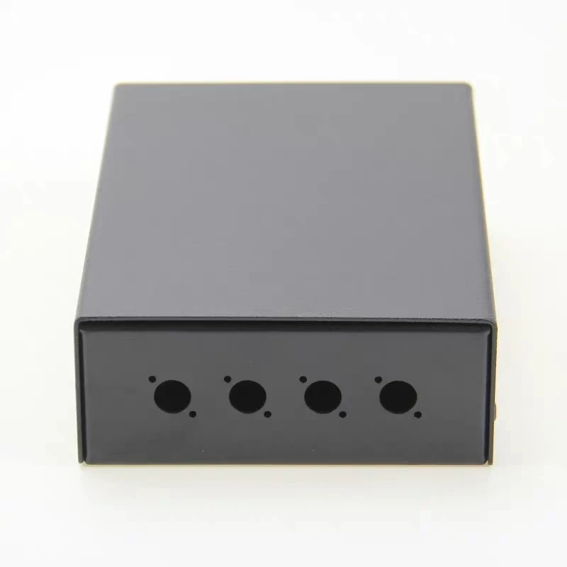 FC 블랭크 터미널 박스 4코어 SPCC FTTH 4포트 FC 광섬유 패치 패널 FTTX 분배 박스 블랙 ELINK 1.0mm 두께 3개