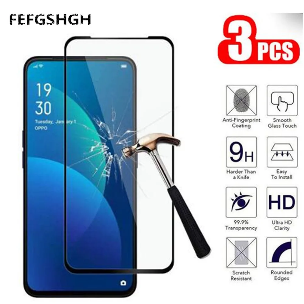 or Oppo F11 Pro Screen Protector for Oppo F11 Pro Full Coverage Screen Guard Tempered Glass HD film for 6.53'' Oppo F 11 Pro