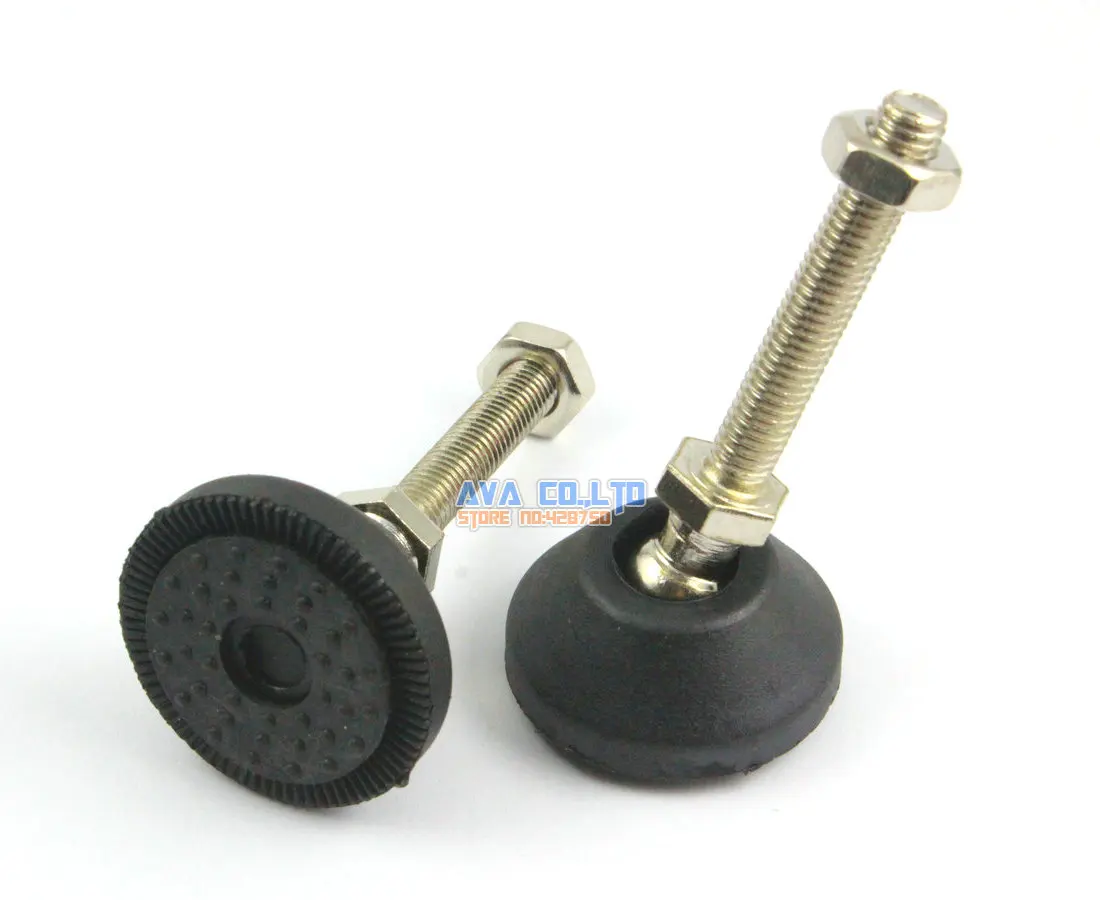 4 Pieces 40mm  Swivel Base M8*50mm Adjustable Lathe Leg Articulating Leveling Feet