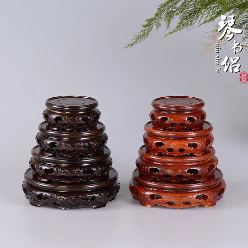 Black Catalpa wood red sandalwood wood Specials antique vase circular base wood seat wooden cradle rocks tea teapot child