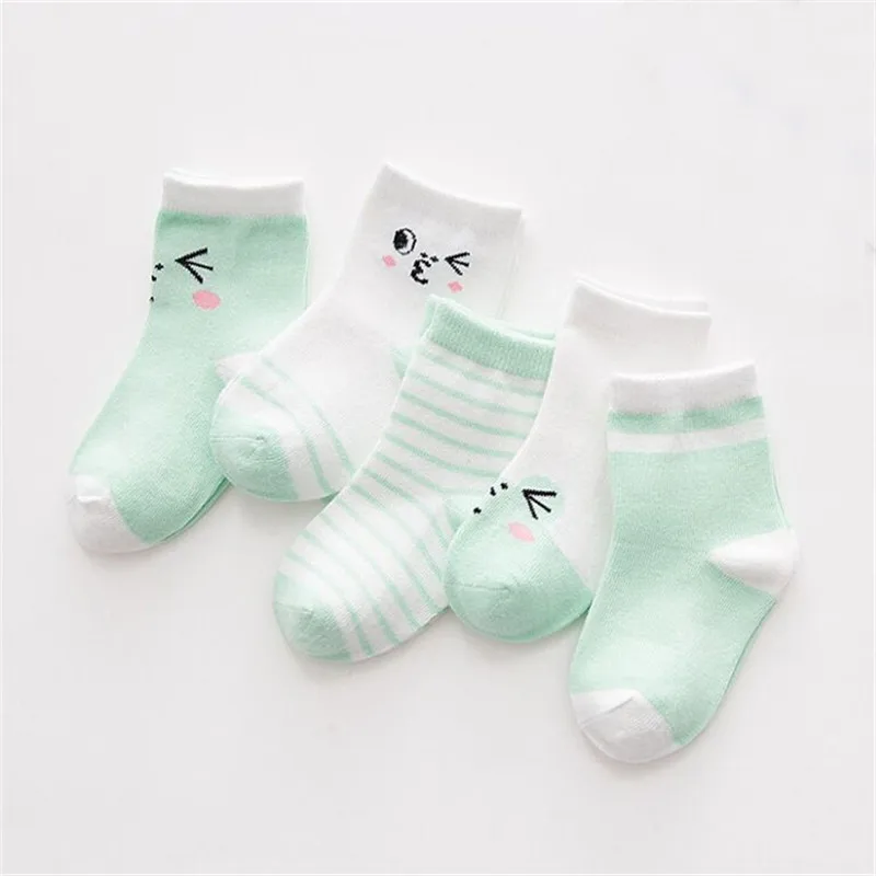 ( 10pieces/lot=5pair ) Cotton Baby Socks Cartoon Animal Girl and Boy Short Socks Infant Toddler Floor Sock Baby Accessories