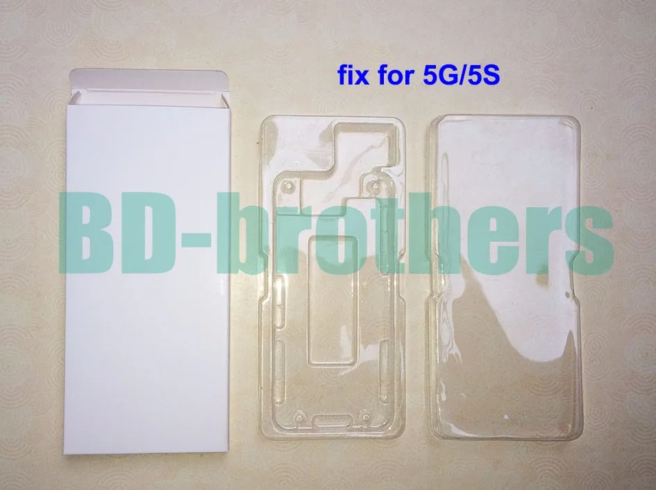 Wihte Paper Box with Inside Plastic for iPhone 5G 5S LCD Screen Digitizer Protective Packing Package Wrapping 1000sets