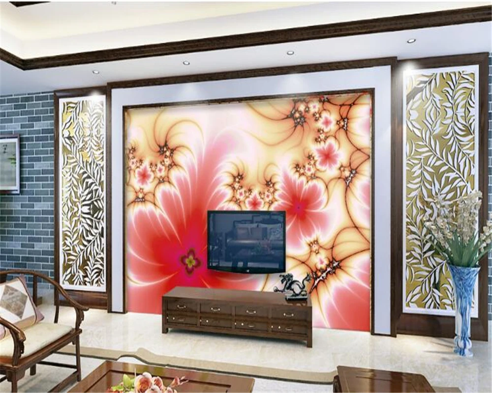 

Beibehang 3D Wallpaper Dream Floral Background Wall Living Room Bedroom TV Background Decorative mural wallpaper for walls 3 d