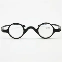 Classical Retro Round Frame Reading Glasses, Flexible Pocket Reader, Geek Presbyopia Glasses, +1.0 to +3.5 come with soft case