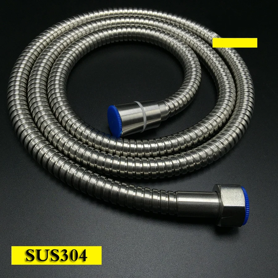 150cm  304 brushed nickel Shower Hose Stainless Steel Bathroom Heater Water Head Pipe SH070