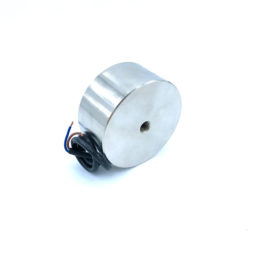 YJ-80/38 Holding Electric Sucker Electromagnet Magnet Dc 12V 24V Suction-cup Cylindrical Lifting 100KG Suction Plate Metal China