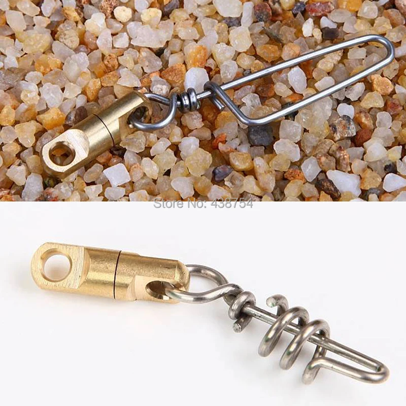 Rolling Brass Barrel Swivel with Interlock Snap, Easy Rig for Fishing, Fishing Hook, Special Offer, 12Pcs Lot