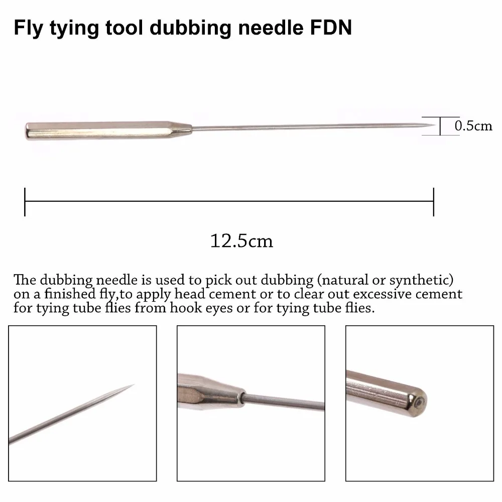 Maximumcatch Fly Tying Tool Stainless Steel Tying Bobbins Brass Whip Finisher/Needle/Threader