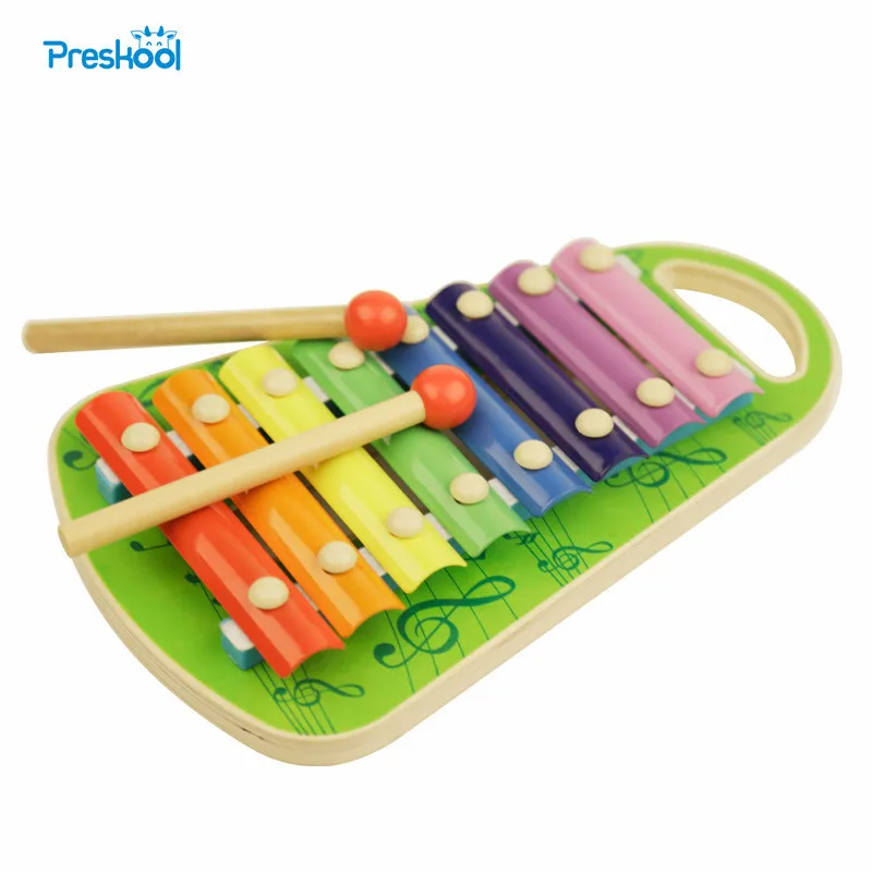 Montessori Kids Toy Round Bead Little Bear On Piano Eight Hand Preschool Brinquedos Juguets