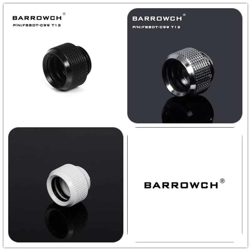 Barrowch FBBDT-C99 T12 Push-in Fitting for OD12mm Rigid Tubing water cooler heatsink gadget