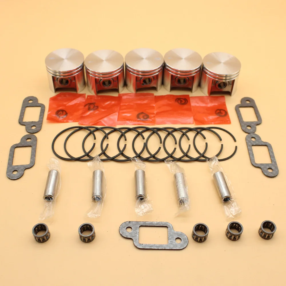 5 Pz/lotto 42.5 millimetri Pistone Anelli Cuscinetto Marmitta Kit Guarnizioni Fit STIHL MS250 MS 250 025 Motore Motosega Parti di Motore
