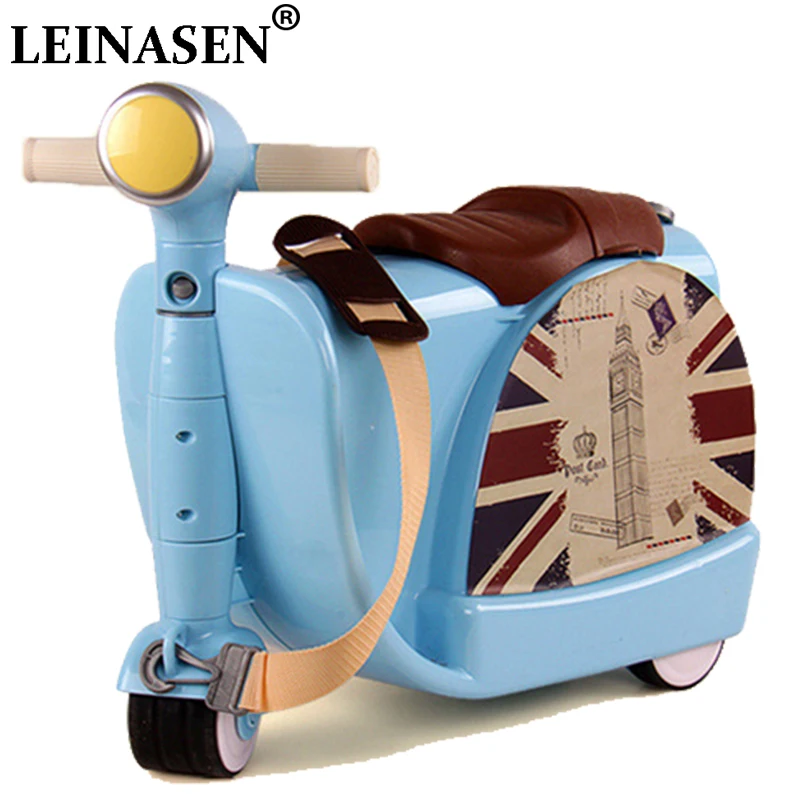 Children\'s Travel Suitcase with Wheels Handbag Boy Girl Baby Creative Toy Box Kids Luggage Suitcases Can Sit to Ride Child Gift