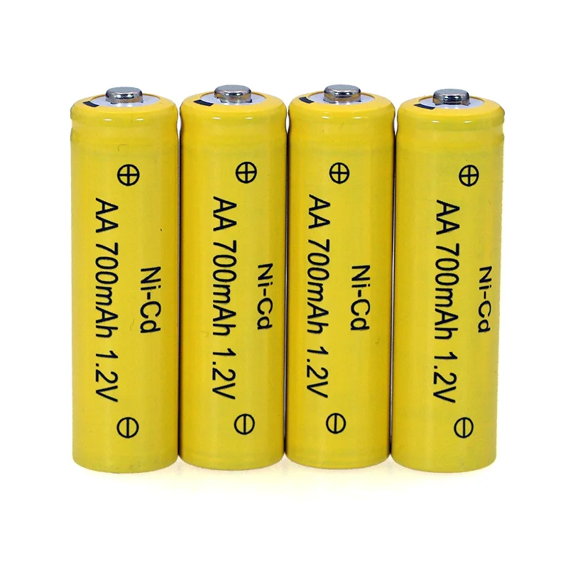 1.2v NI-CD AA Batteries 700mAh Rechargeable nicd Battery 1.2V Ni-Cd aa For Electric remote Control car Toy RC ues