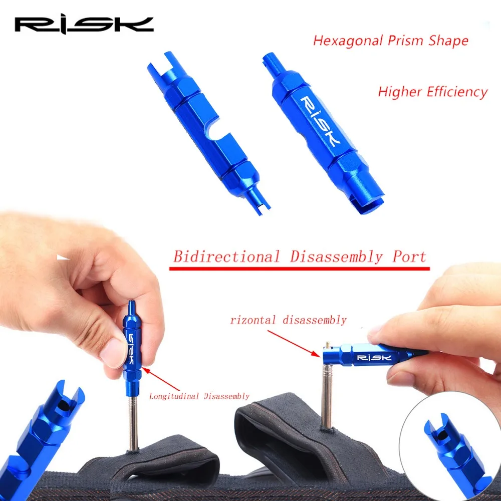 Rower wielofunkcyjny ryzyka wentyl Presta/Schrader narzędzia do demontażu stopu MTB zawór opona do rowerów szosowych narzędzie do naprawy