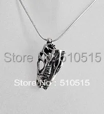 Goth Dinosaur Skull Necklace Dino Pendant Tyrannosaurus Rex Head Skull Cranium Gothic Jewelry