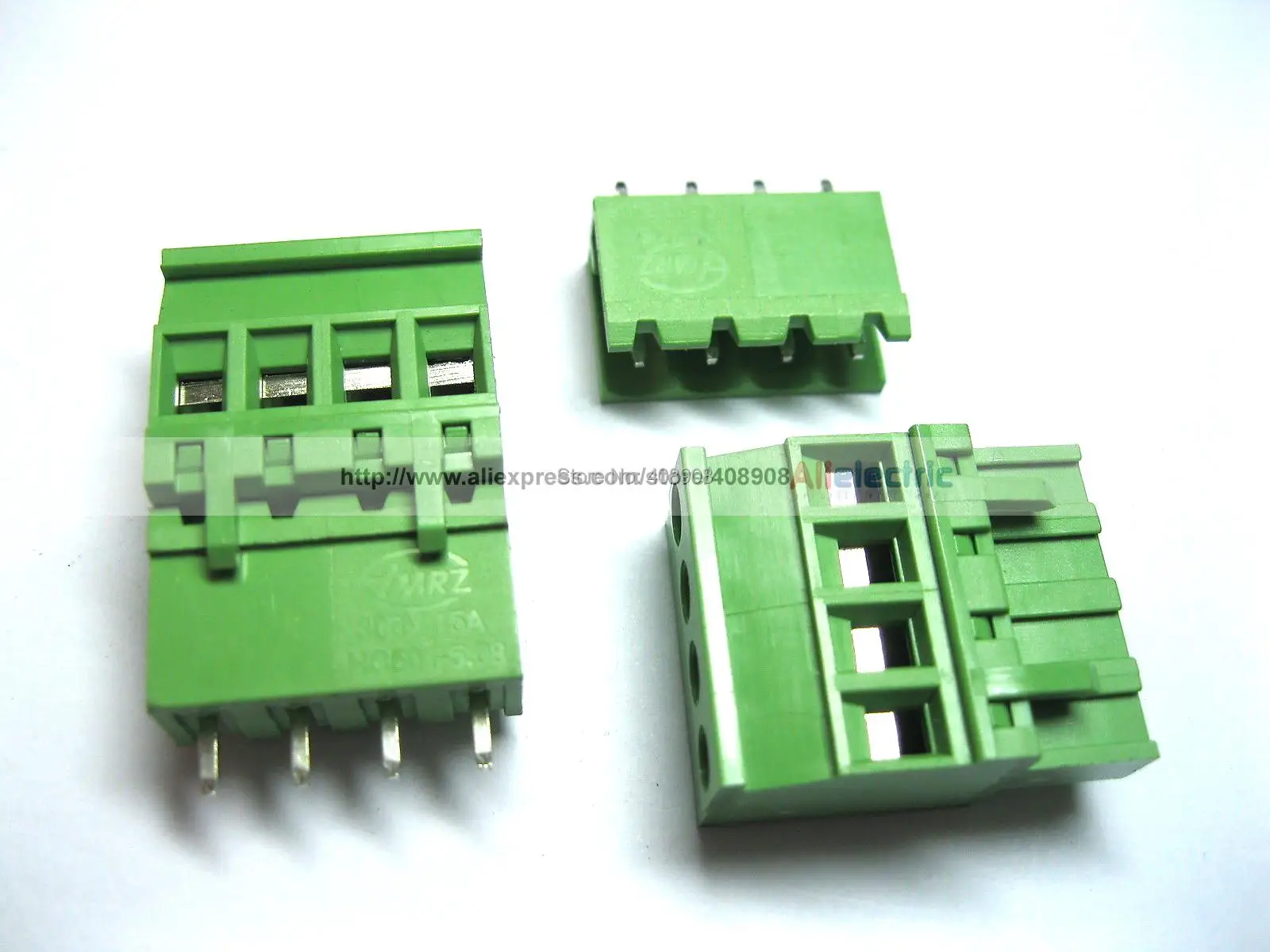 20 Pcs/lot  5.08A 5.08mm Straight 4 Pin Screw Terminal Block Connector Pluggable Type