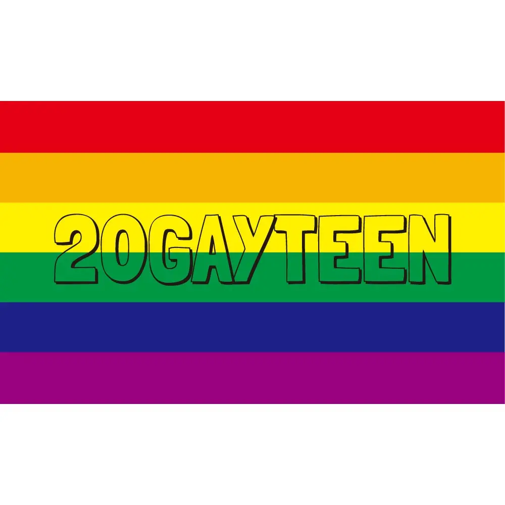 20 Gay Teen Flag 3X5ft Polyester Banner Flying 150*90cm 60*90cm Rainbow gay pride LGBT Flags