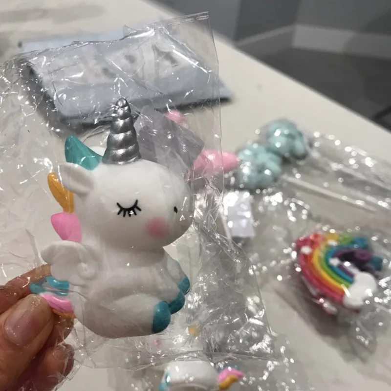 Unicorn Cake Topper Rainbow Cake Toppers Birthday Party Kids Favors Cake Decoration Cupcake Topper Baby Shower Wedding Decor