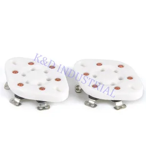 2 قطعة GZC6-1 الشظية 6Pin السيراميك فراغ أنبوب المقبس U6A قاعدة 41 42 2A5 6C6 1265 RK43 VT57 مضخم الصوت