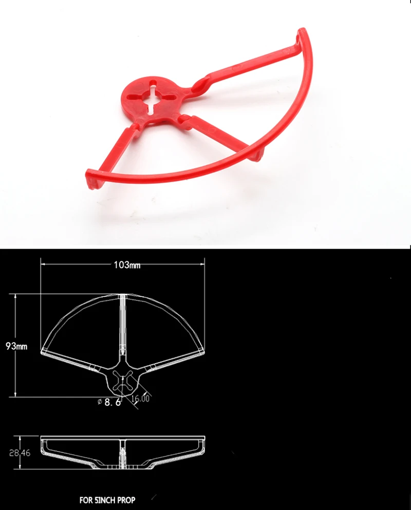 8PCs 5 Inch Propeller Protection Guard Cover 5045/5040/5043/5047  Bumper Protector Safety Ring For QAV210 250 2205 Motor
