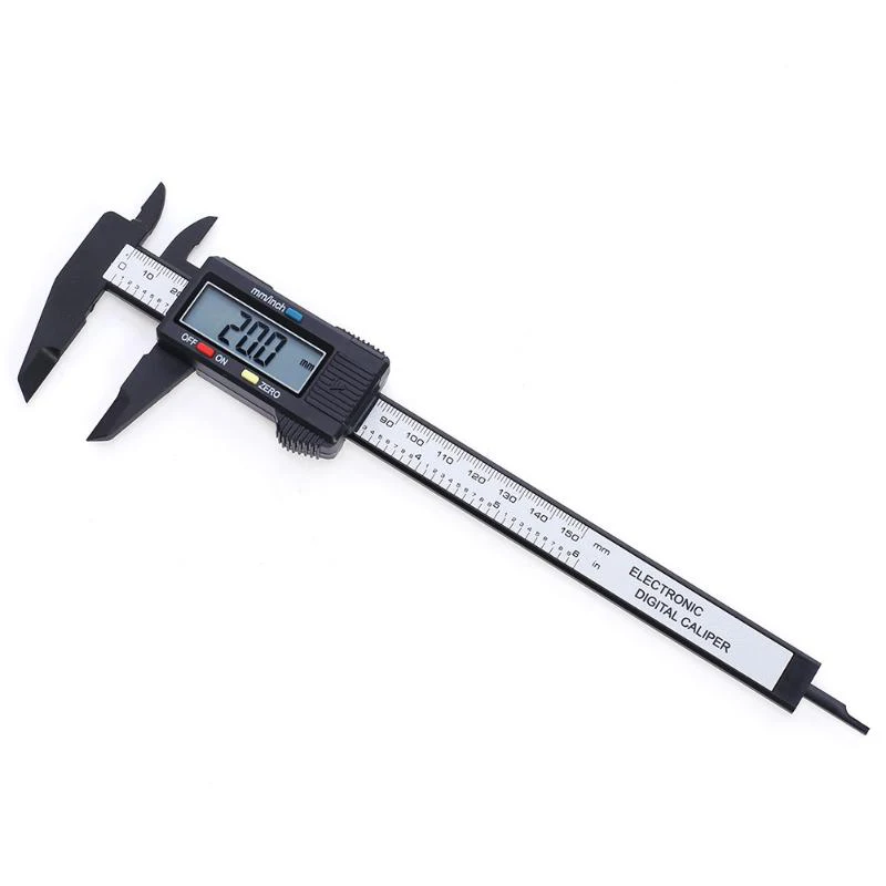 Measuring Tool 0-150mm 6 Inch Plastic LCD Digital Electronic Carbon Fiber Vernier Caliper Rule Gauge Micrometer