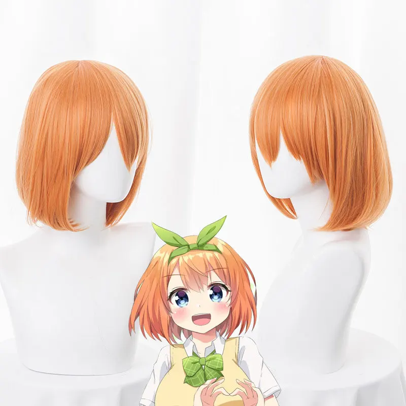 2019  New Nakano Yotsuba Cosplay Wig Gotoubun No Hanayome The Quintessential Quintuplets Women Orange Cosplay Wig Nakano Yotsuba