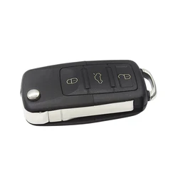 HAUSNN Auto 3 Nút Gấp Xe Từ Xa Lật Key Shell Trường Hợp Fob Đối Với VW Passat Touran Bora Polo Golf Ibiza Leon Octavia Fabia