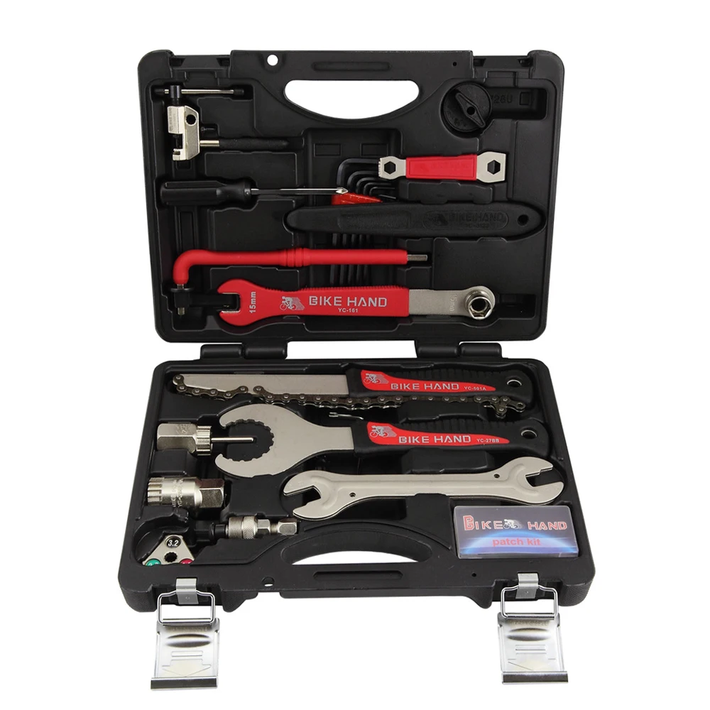 Bikehand Bicycle Repair Tool Kit 18 in 1 YC-728 Professional Bike Tool Box Shop/Home For Shimano Cycling Repair Case Tool Sets