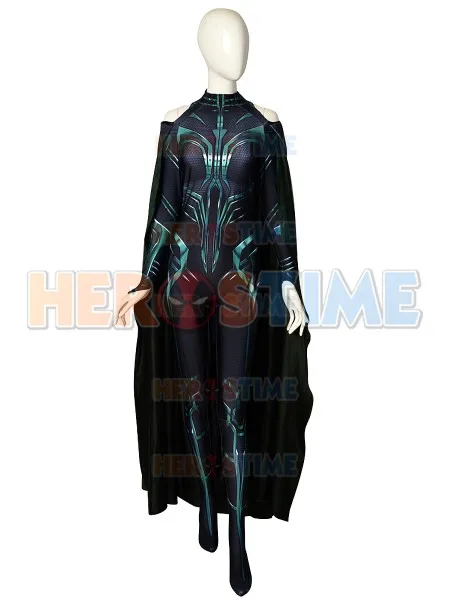 Hela Cosplay Costume Adult women Halloween Costumes Cosplay Ragnarok Hela Costume Custom made Jumpsuit with Cape