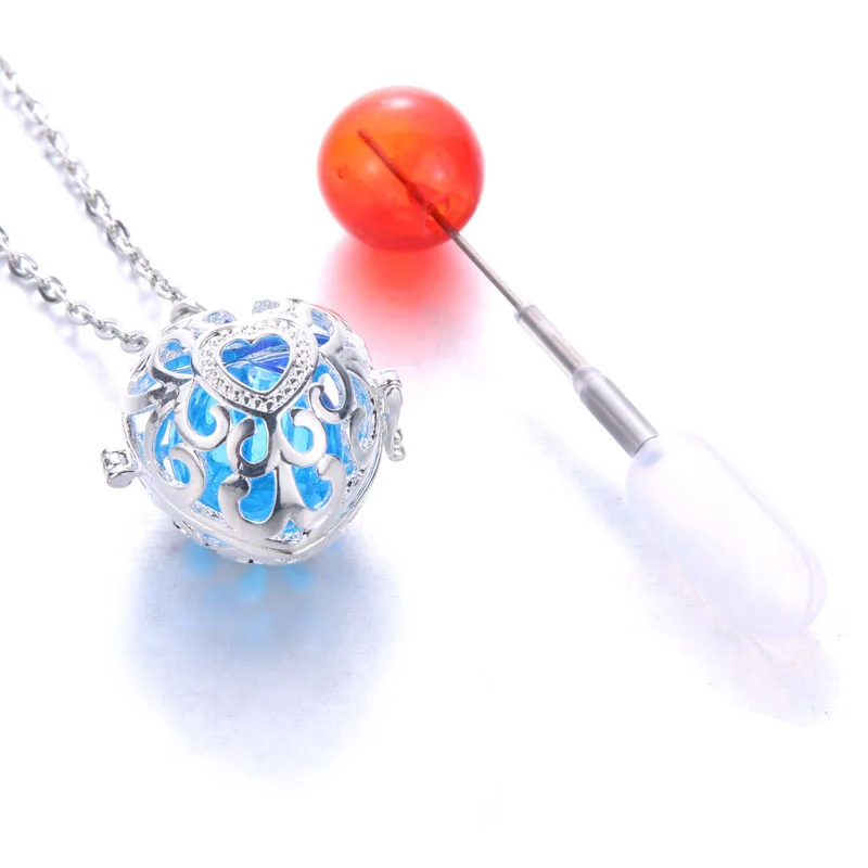 1pcs 16mm Diffuser Perfume glass ball Refillable handmade Essential Oil Aromatherapy jewelry Perfume diffuser bottle