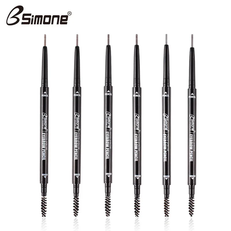 Double Thin Head Round Fine Eyebrow Pen Tattoo Brown Eyebrow Pencil Long Lasting Waterproof Not Mottled Thicker Eyebrows TSLM2